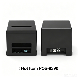 เครื่องพิมพ์ใบเสร็จความร้อน POS8390 ความเร็วสูง 80 มม. พร้อมใบมีดตัดอัตโนมัติ รองรับ <span class=keywords><strong>iOS</strong></span>, Android และ MAC พิมพ์เร็ว 220 มม./วินาที - Product Image 2