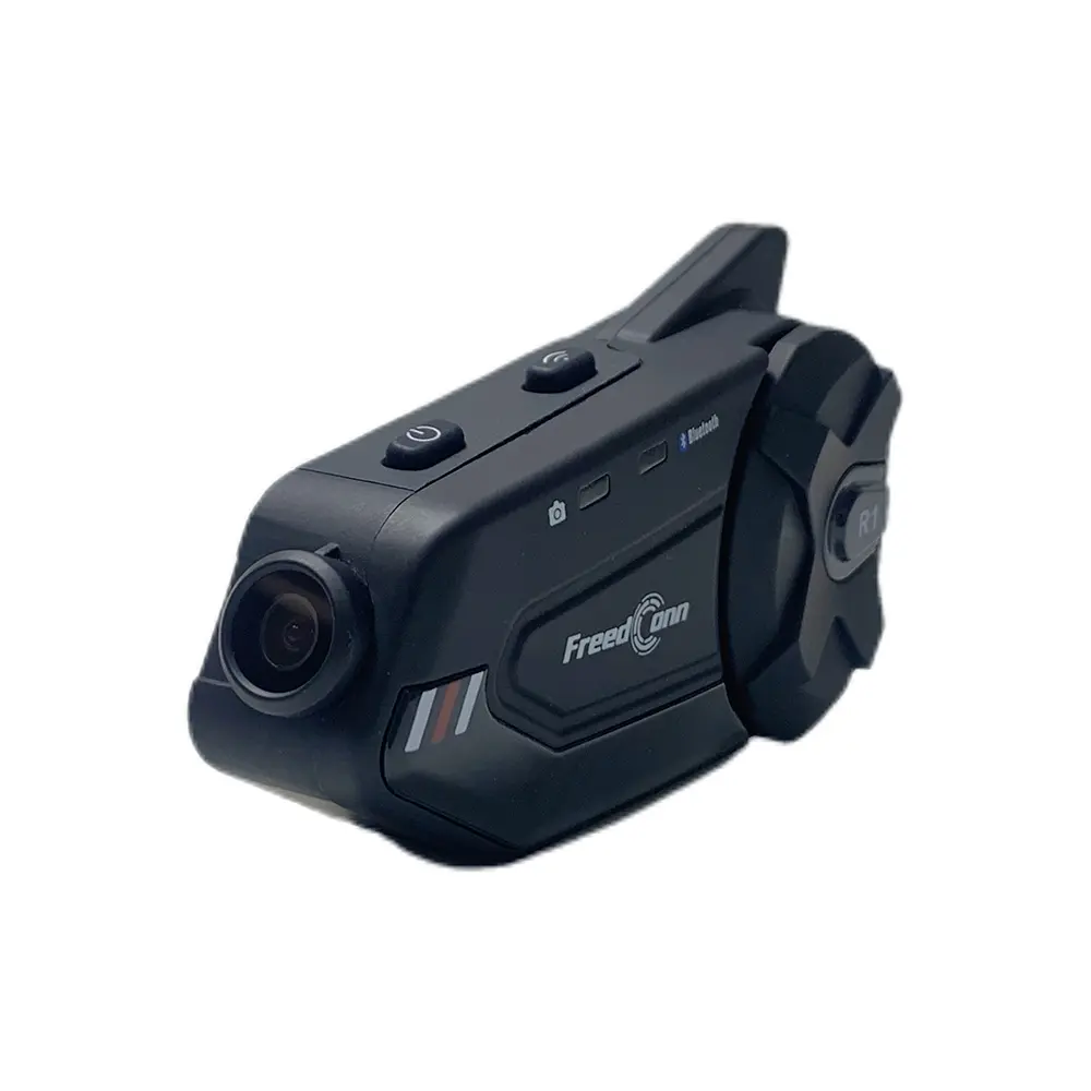 الأصلي Freedconn R1 زائد دراجة نارية مجموعة الحديث نظام 1080P واي فاي كاميرا انتركم 6 رايدر مجموعة خوذة خوذة دراجة بخارية مزودة بسماعات بلوتوث للهاتف المحمول بين