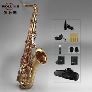 メーカー卸売小売楽器高級F # Bb調金メッキA1、音色は磁気的で温かみのあるテナーサックス - Product Image 1