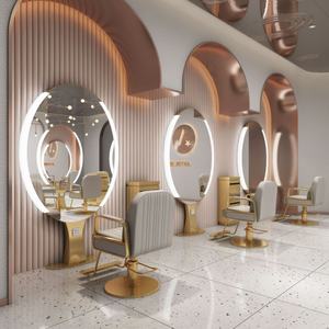 Espejo de Peluquería de Lujo, Nuevo y en Oferta, Estación de Estilismo Personalizada, Espejos de Belleza, Muebles de Barbería - Product Image 5