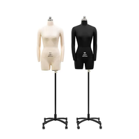 Forme de robe du haut du corps en mousse Mannequin factice femme modèle de couture de style support pour la couture pour adultes comprend des caractéristiques de bras de tête