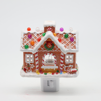 Veilleuse LED 3D Scène de Bonbons Maison de Pain d'Épices, Lampe Décorative de Noël Personnalisable OEM ODM avec Capteur de Contrôle pour Chambre à Coucher