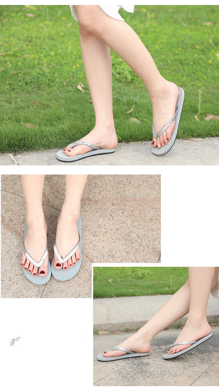 Fashion ladies PU upper shoes anti- slip casual Women's flip flops