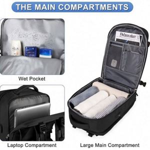 Fujian Multifunctional Custom Large Capacity Usb Charging Black <b>Backpack</b> Travel Storage Bag Durable Business <b>Computer</b> <b>Backpack</b> - Product Image 3