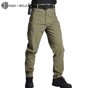 HAN WILD <span class=keywords><strong>Pantalon</strong></span> camouflage vert et <span class=keywords><strong>noir</strong></span> <span class=keywords><strong>Pantalon</strong></span> en peau de requin Soft Shell <span class=keywords><strong>Pantalon</strong></span> d'<span class=keywords><strong>alpinisme</strong></span> en plein air - Product Image 1