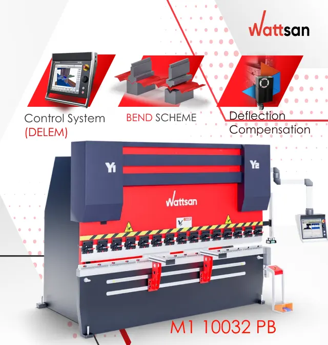 Wattsan M1 10032 PB 100 тонн легко работать без предварительного нагрева металлического станка с ЧПУ 2500 пресс тормоза cnc