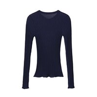 TAOP&ZA 2026 Herbst Neue Damenmode: Schlicht, Stilvoll, Vielseitig, Figurbetont Gestrickter Langarm-Rundhals-Pullover