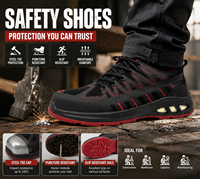 Chaussures de sécurité AOXIANG de haute qualité, toutes saisons, antidérapantes, anti-écrasement, coupe basse, embout en acier KPU, semelle intermédiaire en acier, unisexe, pour usine
