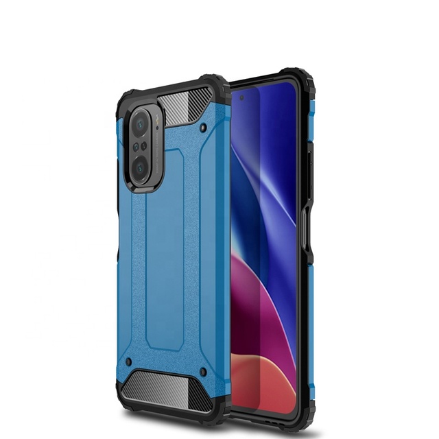 Rugged Hybrid Dual Layer Hard Shell Armor Protective Back Case Shockproof Cover for Redmi K40 Mobile Phone