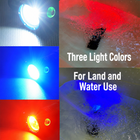 Lampu Video Bawah Air Senter Selam LED Merah Biru Putih untuk Fotografi IP68 Tahan Air 100m 3600 Lumens Senter