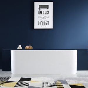 Bañera acrílica rectangular independiente con esquinas redondeadas, de alta resistencia, antiamarilleo, todo en uno, para spa y hidromasaje. - Product Image 3