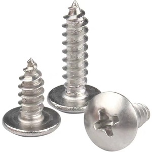 Large Flat Head Self Tapping <b>Screws</b> Phillips Drive Right Hand Thread Grade A Plain Carbon Steel Construction Industry Use - Product Image 1