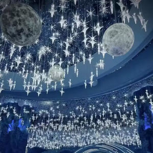 Decoración de Techo Acrílica con Forma de Estrella para Bodas, 10 Cabezas, Lámpara de Araña de Estrellas de la Suerte, Iluminación Decorativa para Festivales, Eventos, Fiestas y Bodas - Product Image 2