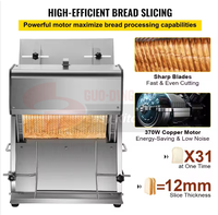 Équipement de boulangerie commerciale certifié CE ETL, machine à faire des toasts, machine à couper le pain en tranches, trancheuse à pain 31 tranches