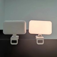 Lampe annulaire LED portable rechargeable 60 LED à clipser, température de couleur réglable (2800-6000K), compatible avec