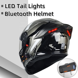 Nuovo <span class=keywords><strong>Casco</strong></span> Moto Modulare AXK con Doppia Visiera, Fodera in Cotone, Luce Posteriore a LED, in ABS, per Tutte le Stagioni - Product Image 2