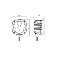 Luz de Trabajo Cuadrada de 50W para Tractores John Deere, New Holland, Valtra, Caterpillar, Gehl, Komatsu, Faro Delantero, Lámpara de Trabajo LED de 4 Pulgadas
