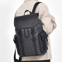 2025 sac à dos de voyage haut de gamme pour hommes polyvalent décontracté texturé sac d'ordinateur étanche pour voyage d'affaires doublure en Polyester
