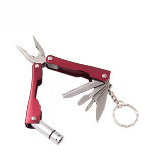 คีมพับ6 in 1อเนกประสงค์กลางแจ้งพร้อมไฟฉาย LED พวงกุญแจโลหะ - Product Image 5