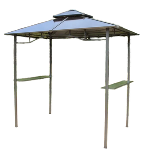 240*150 al aire libre aluminio acero Patio Hardtop parrilla refugio marco recubierto de polvo barbacoa muebles conjunto pérgola/Gazebo/pabellón - Product Image 6