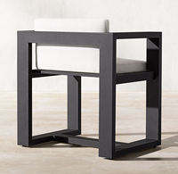 Ensemble de meubles de jardin en aluminium moderne personnalisable, table à manger, table et chaises de jardin, ensemble de meubles de jardin pour cour et villa