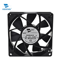 Ventilador Axial de Conducto 9225-2 DC 12/24V, 92x92x25mm, con Rodamientos de Bolas y Aspas de Plástico, OEM/ODM, para Refrigeración de Fuentes de Alimentación
