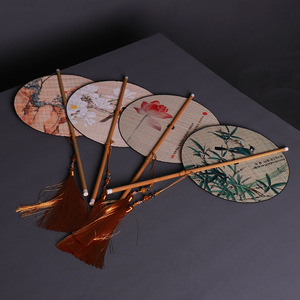 Bamboo Woven Fan With Tassel Natural Handmade For Hanfu And Cheongsam Souvenir Gift - Product Image 2