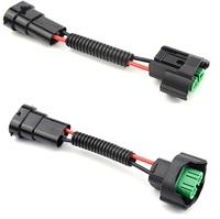 2 Pin Slot Atas Betina Injektor Bahan Bakar Otomotif Konektor Pigtail 6189-0060 untuk Toyota dengan Kawat Pigtail Mobil