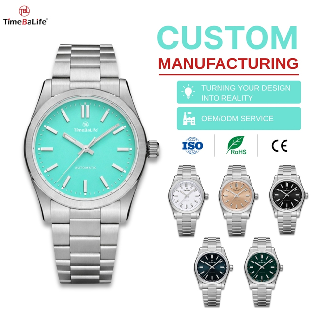 OEM Customized Miyota 9039 Self-Winding Movement Stainless Steel Bracelet Classic Minimalist Dress Automatic Mechanical Watch