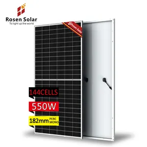 日本太阳能电池板550w光伏144电池半切500W太阳能模块