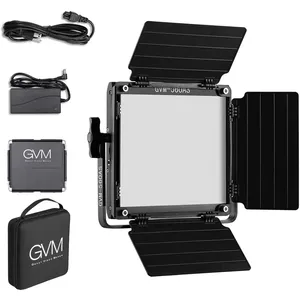 GVM 560AS Kit d'éclairage photographique bicolore à 560 LED pour studio vidéo Application d'éclairage numérique à distance réglable - Product Image 1