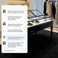 Vitrine à bijoux en verre GOWIN avec éclairage LED, écologique et durable, présentoir mural pour magasins de détail