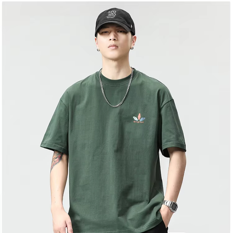 Custom Logo Breathable Fitness Printing Cotton Plain Round Neck T Shirt Men Short Sleeves Slim Fit Gym Tops Yoga Clothes Man