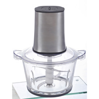 Hachoir à viande électrique 2 vitesses CE GS 400W Bol lavable au lave-vaisselle, lame et hachoir alimentaire facile à nettoyer Bol en verre 1.5L