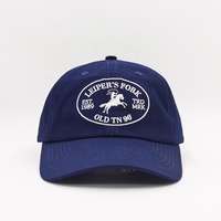 Gorra de Béisbol Azul Marino Suave de 6 Paneles para Hombre, Estilo Dad Hat, con Bordado Personalizado, Cinta Interior, Perfil Bajo y Hebilla Metálica Grabada