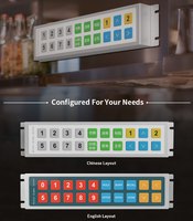 Teclado de Barra Táctil Personalizable OEM/ODM de Fábrica Directa con 20 Teclas KDS Bumpbar para Sistemas de Visualización de Cocina