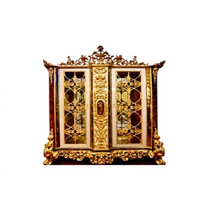 10 Últimos y Lujosos Diseños de Vitrinas para Comedor y Conjuntos de Muebles para Vajilla, Venta al por Mayor de Muebles Clásicos Europeos para Exhibición en Pared - Product Image 1