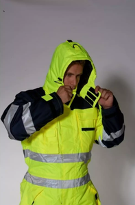 Vêtements de travail de sécurité d'hiver haute visibilité à manches longues anti-poussière respirant résistant à l'eau certifié CE Construction antibactérienne - Product Image 4