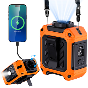 Hängender Mini-Taillen lüfter für den Außenbereich 10000mAh Tragbarer elektrischer Multifunktions-Taillen lüfter mit Gürtel clip - Product Image 1