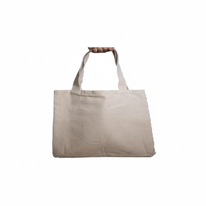 <b>Large</b> Designer Recycled Organic 100% <b>Plain</b> Cotton Shopping Tote Bag Reusable <b>Canvas</b> with Custom Printed Logo Eco-Friendly - Product Image 2