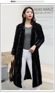 <span class=keywords><strong>Manteau</strong></span> de <span class=keywords><strong>fourrure</strong></span> de <span class=keywords><strong>vison</strong></span> véritable au design long pour femmes personnalisé en usine - Product Image 3