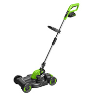 Tondeuse à gazon sans fil multifonctionnelle VERTAK 20V 2 en 1 sans balais, alimentée par batterie, avec siège et coupe-herbe