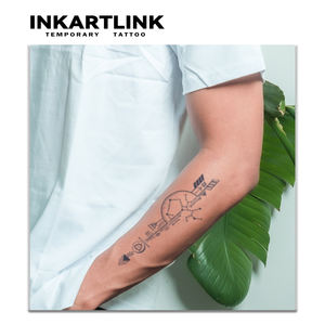 Autocollant de <span class=keywords><strong>tatouage</strong></span> INKARTLINK pour le corps, autocollant de <span class=keywords><strong>tatouage</strong></span> en papier, constellation, flèche, géométrique, imperméable, longue durée, 15 jours, en vrac - Product Image 2