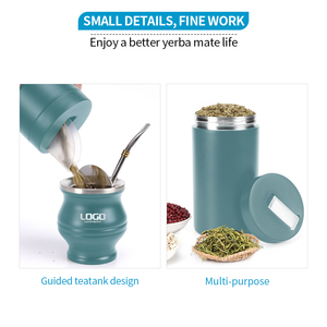 Boîte à thé Yerba Mate avec couvercle à coulisse guidée, capacité généreuse <span class=keywords><strong>de</strong></span> 1000 ml, qualité alimentaire, logo personnalisé, pot <span class=keywords><strong>de</strong></span> stockage pour aliments secs, café et épices - Product Image 2