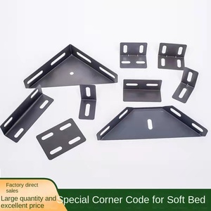 Lớn tam giác phẳng sắt giường góc mã mềm Rack Rack Rack với bốn lỗ và mở góc mã giường phụ kiện và lớp tấm - Product Image 2