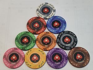 Fiches da <span class=keywords><strong>Poker</strong></span> da Gioco in Ceramica EPT di Alta Qualità da 10g 39mm con Logo/Colore Personalizzato, Basso MOQ e Vassoio, Direttamente dalla Fabbrica - Product Image 1