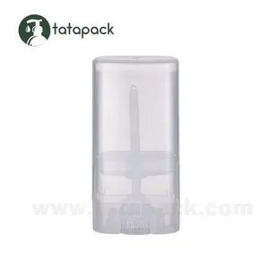 15グラムWhite/Black/Clear Oval Lip Balm Tubes Empty Plastic Deodorant Containers、0.5オンスSunstick TubeためCosmetic Packaging