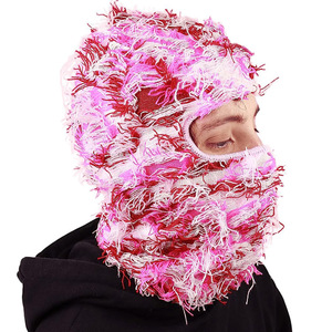 Cagoule tricotée effet vieilli, douce, à un trou, cache-visage pour soirée, <span class=keywords><strong>masque</strong></span> de ski, couvre-chef chaud d'extérieur, streetwear - Product Image 5