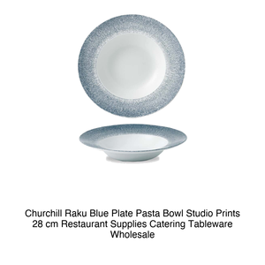 ชามพาสต้าสีน้ำเงินราคุ 28 ซม. ภายใน 17.5 ซม. ลายพิมพ์จาก Churchill Studio - Product Image 2