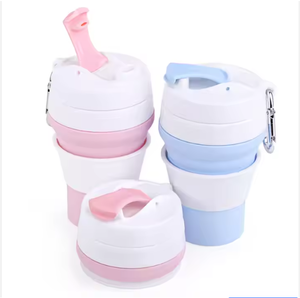 Venta al por mayor de diseño moderno de silicona plegable <span class=keywords><strong>taza</strong></span> de agua de viaje multifuncional portátil telescópica Mini <span class=keywords><strong>taza</strong></span> de bolsillo con logotipo de regalo - Product Image 2